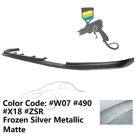 2017-2020 BMW G30 5 Series M Sport HM Painted Front Bumper Lip ABS Painted #490, W07, ZSR Silver Metallic Matte