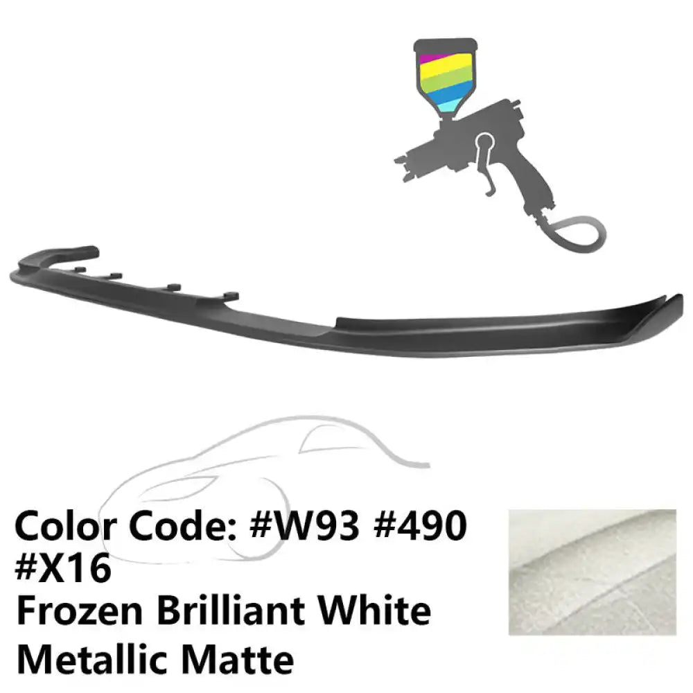 2017-2020 BMW G30 5 Series M Sport HM Painted Front Bumper Lip ABS Painted #490, W93 Brilliant White Metallic Matte