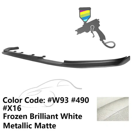 2017-2020 BMW G30 5 Series M Sport HM Painted Front Bumper Lip ABS Painted #490, W93 Brilliant White Metallic Matte