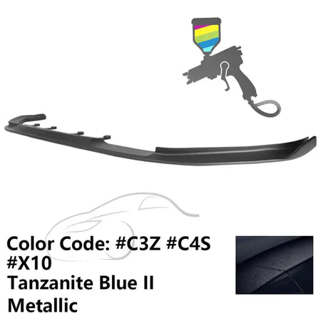 2017-2020 BMW G30 5 Series M Sport HM Painted Front Bumper Lip ABS Painted #C3Z, C4S, X10 Tanzanite Blue Metallic