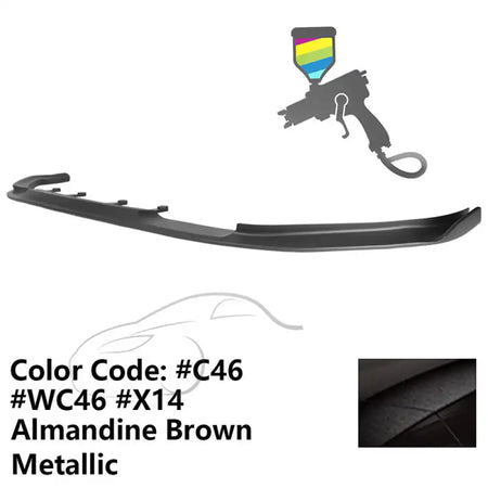 2017-2020 BMW G30 5 Series M Sport HM Painted Front Bumper Lip ABS Painted #C46, WC46, X14 Almandine Brown Metallic