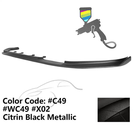 2017-2020 BMW G30 5 Series M Sport HM Painted Front Bumper Lip ABS Painted #C49, WC49, X02 Citrin Black Metallic