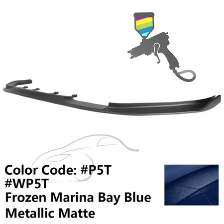 2017-2020 BMW G30 5 Series M Sport HM Painted Front Bumper Lip ABS Painted #P5T, WP5T Marina Bay Blue Metallic Matte