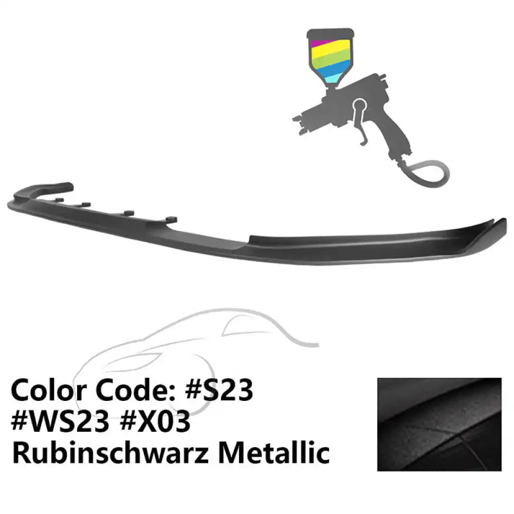 2017-2020 BMW G30 5 Series M Sport HM Painted Front Bumper Lip ABS Painted #S23, WS23, X03 Rubinschwarz Metallic