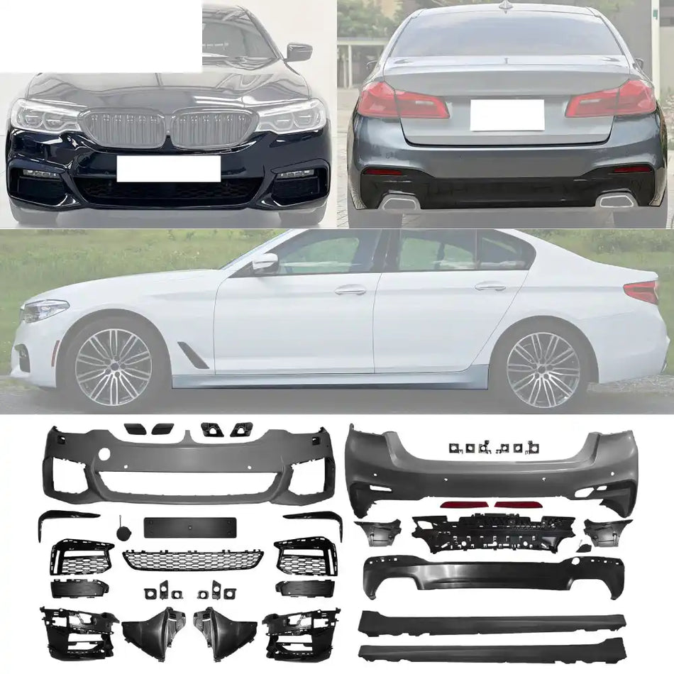 2017-2020 BMW G30 5 Series M-Tech Front Rear Bumper Covers Side Skirts