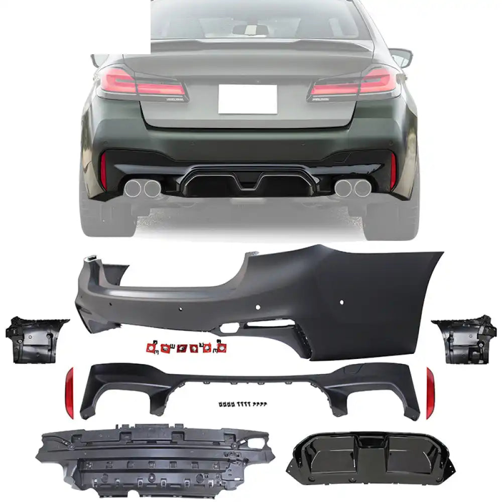 2017-2020 BMW G30 G31 5 Series CS Style Rear Bumper Cover Conversion