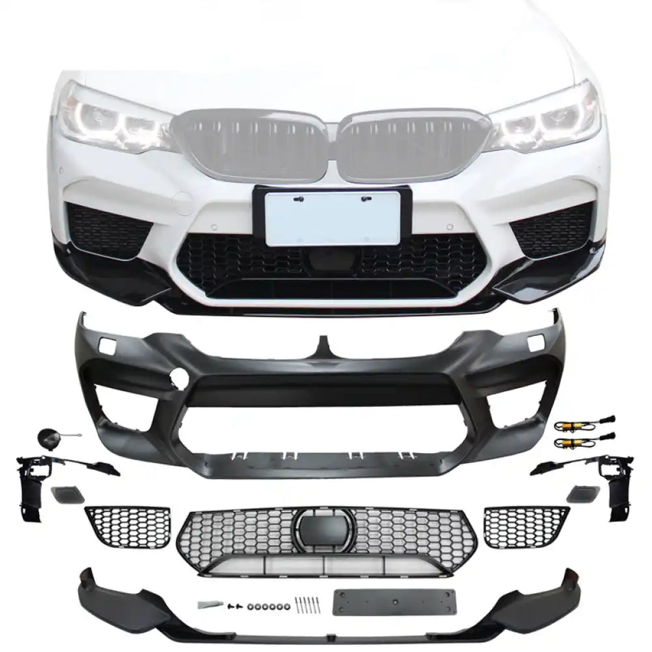 2017-2020 BMW G30 Sedan M5 Style Front Bumper w/ Lip & Fog Cover