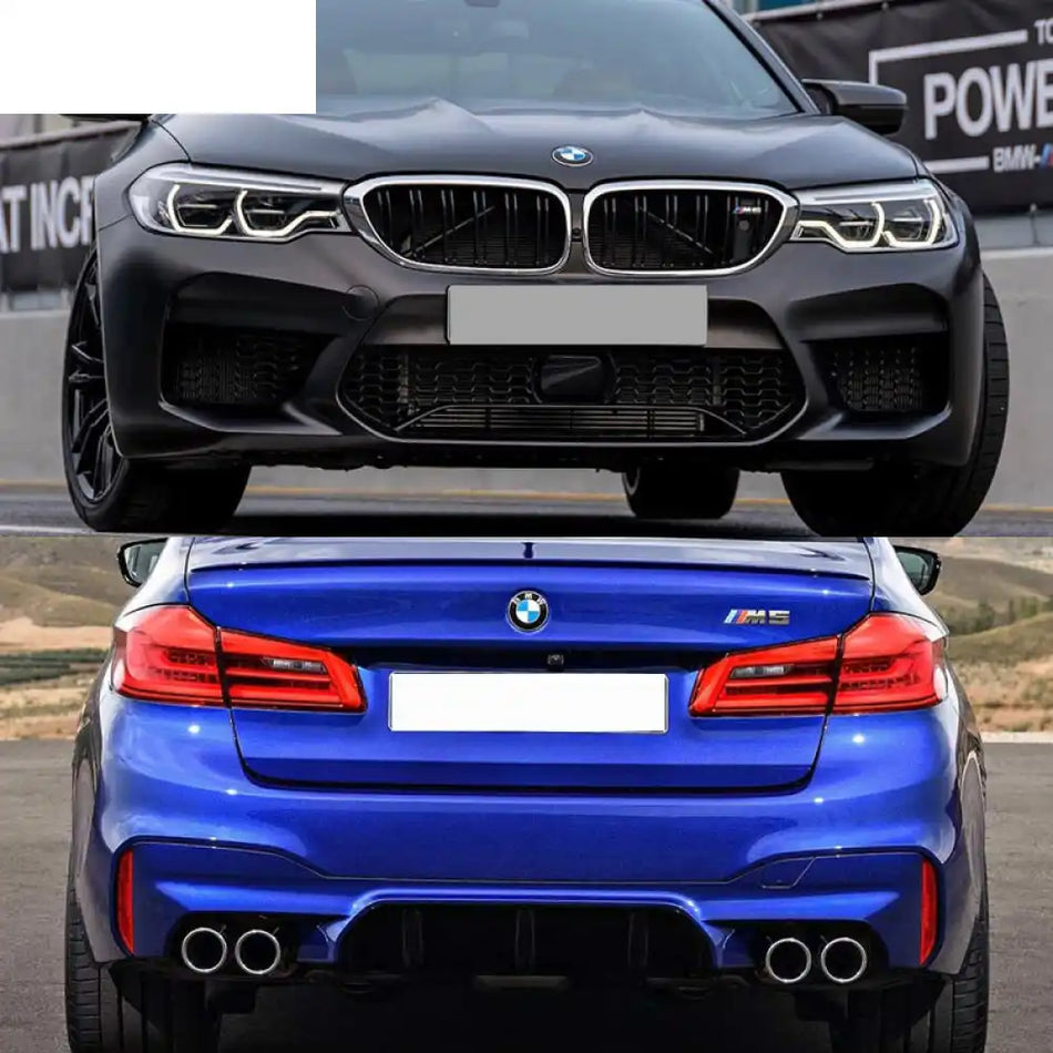 2017-2020 BMW G30 Sedan M5 Style Front + Rear Bumper w/ Diffuser PP