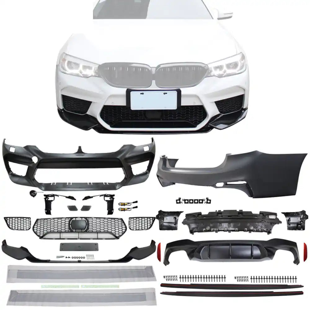 2017-2020 BMW G30 to M5 Style Front Rear Bumpers Side Skirts PP