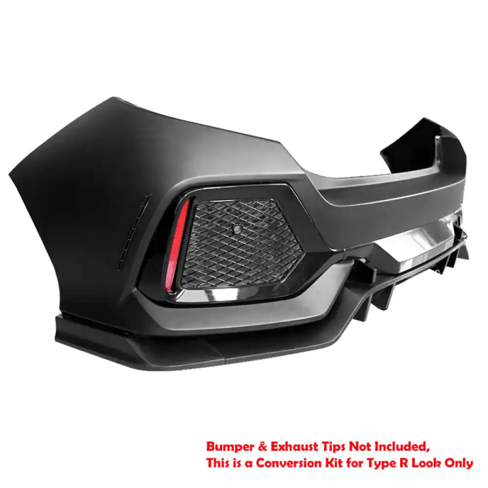 2017-2021 Honda Civic HB TypeR Style Primer Front Bumper Conversion PP