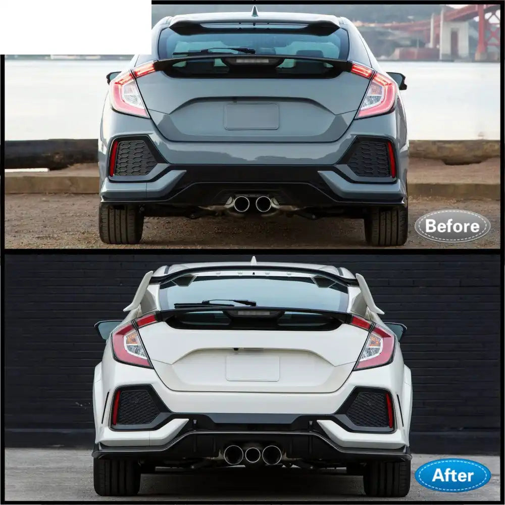 2017-2021 Honda Civic HB TypeR Style Primer Front Bumper Conversion PP