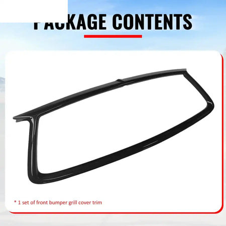 2017-2022 Infiniti Q60 OE Style Front Bumper Upper Grille Frame Trim Replacement Gloss Black ABS Gloss Black