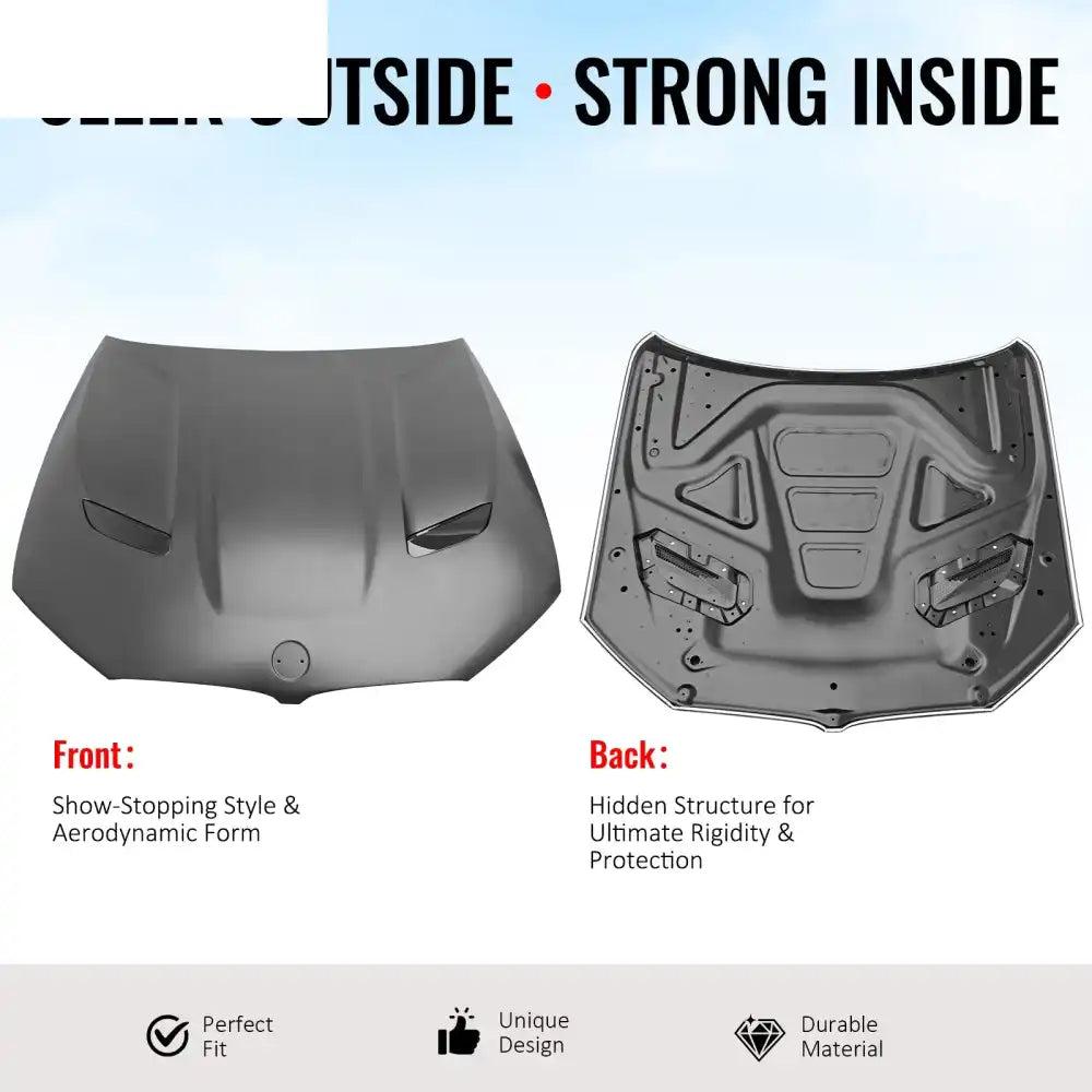 2017-2023 BMW 5 Series G30& F90 M5 Aluminum Front Hood Cover CS Style