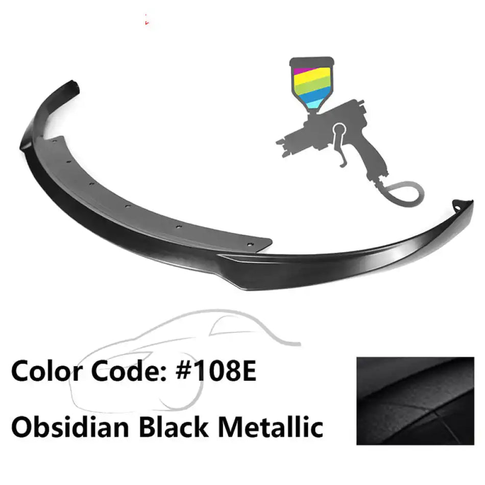2017-2023 Tesla Model 3 Front Lip Spoiler PP IKON Style Painted #108E Obsidian Black Metallic