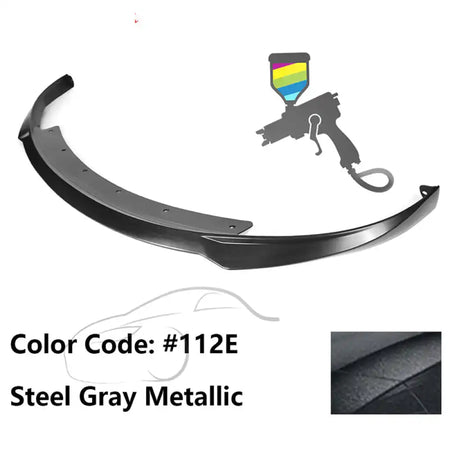 2017-2023 Tesla Model 3 Front Lip Spoiler PP IKON Style Painted #112E Steel Gray Metallic