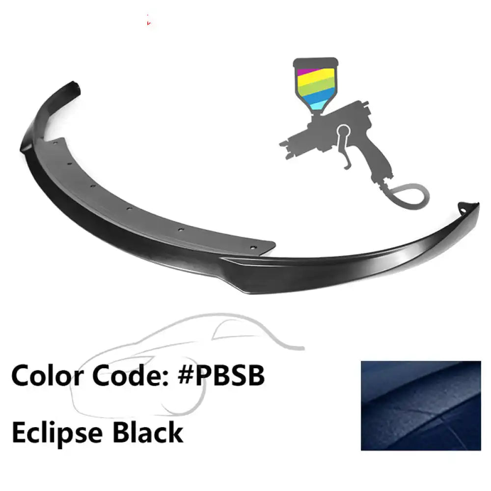 2017-2023 Tesla Model 3 Front Lip Spoiler PP IKON Style Painted #PBSB Eclipse Black