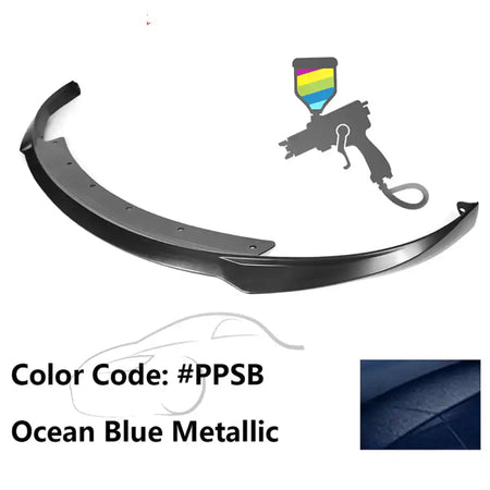 2017-2023 Tesla Model 3 Front Lip Spoiler PP IKON Style Painted #PPSB Ocean Blue Metallic