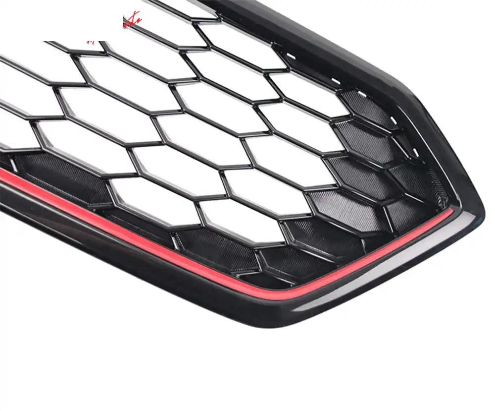 2018-2021 Subaru WRX Gloss Black W/ Red JDM Front Bumper Grille ABS JDM Style