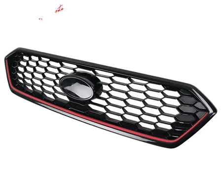 2018-2021 Subaru WRX Gloss Black W/ Red JDM Front Bumper Grille ABS JDM Style