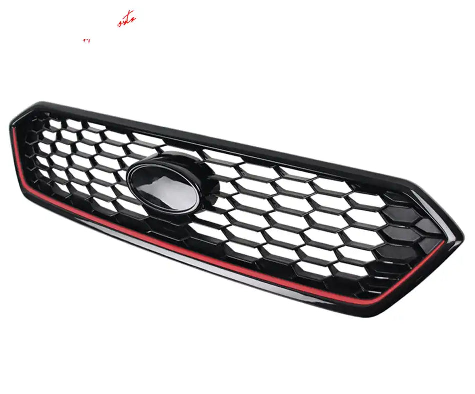2018-2021 Subaru WRX Gloss Black W/ Red JDM Front Bumper Grille ABS JDM Style