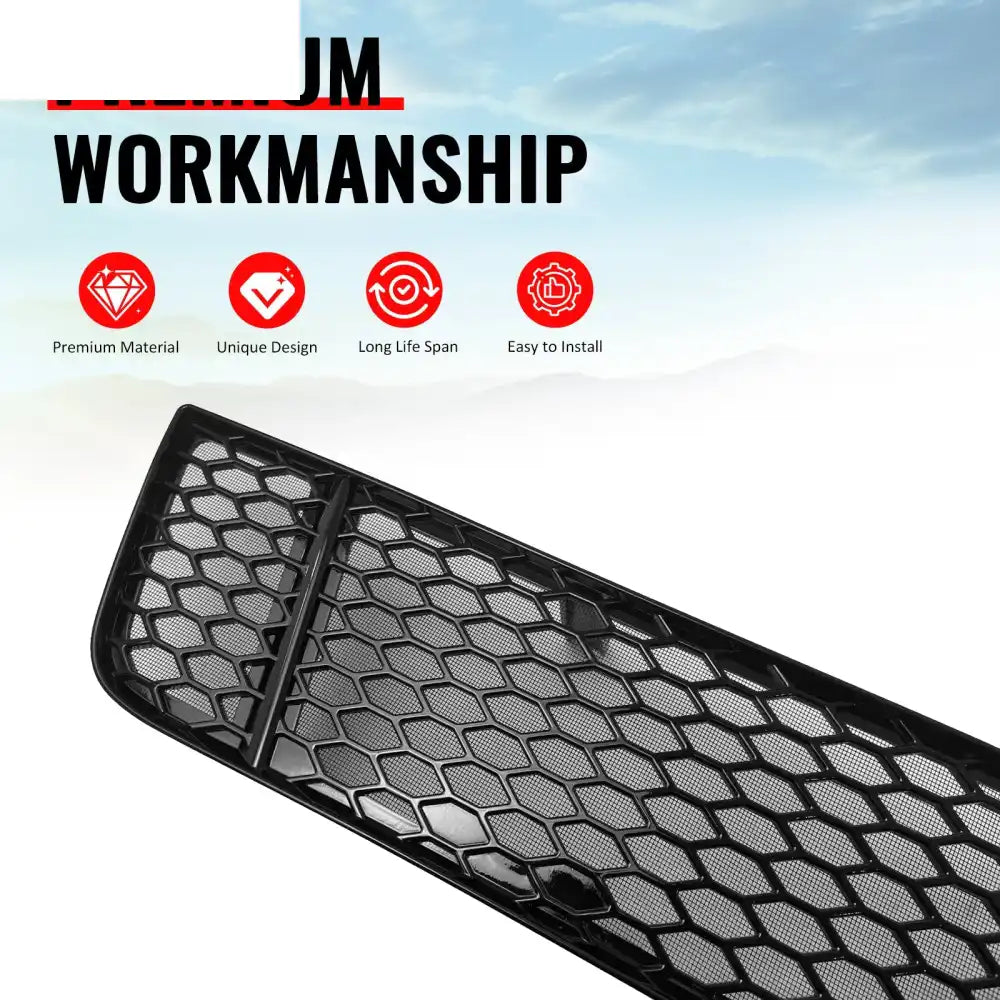 2018-2021 Subaru WRX & WRX STI Honeycomb Style Front Bumper Lower Grille Insect Prevention Gloss Black PP
