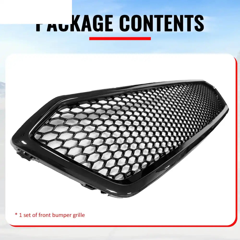 2018-2021 Subaru WRX & WRX STI Honeycomb Style Front Bumper Upper Grille Replacement Gloss Black PP Gloss Black