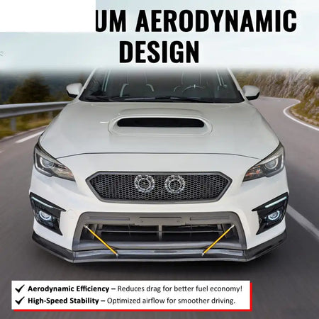 2018-2021 Subaru WRX & WRX STI Honeycomb Style Front Bumper Upper Grille Replacement Gloss Black PP Gloss Black