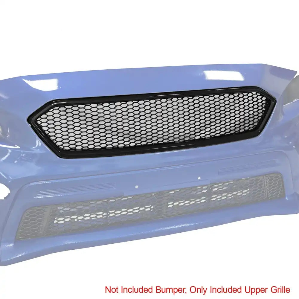 2018-2021 Subaru WRX & WRX STI Honeycomb Style Front Bumper Upper Grille Replacement Gloss Black PP Gloss Black