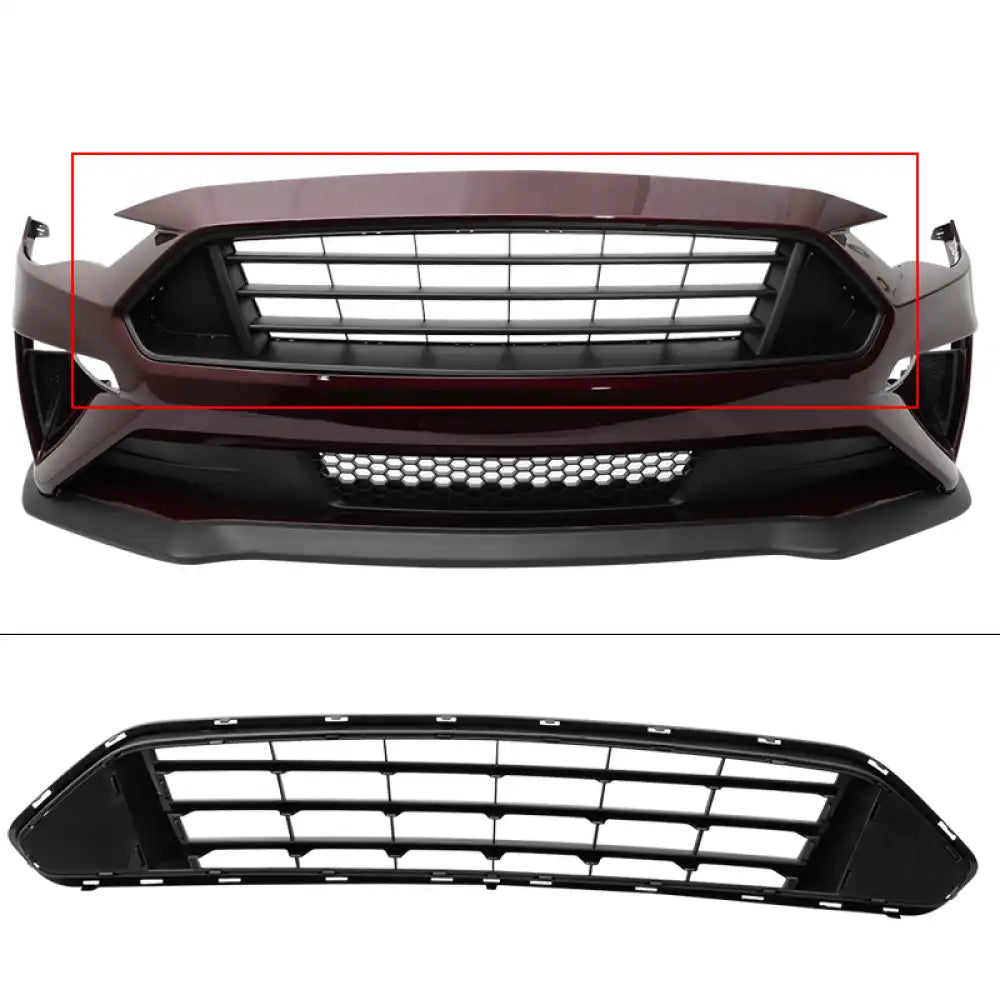 2018-2022 Ford Mustang Front Upper Grid Grille Guard Bumper Grill ABS