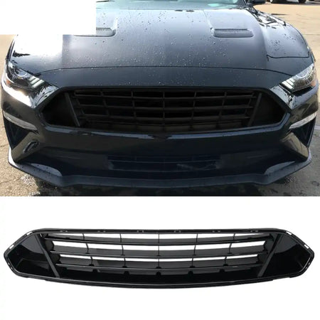 2018-2022 Ford Mustang Front Upper Grid Grille Guard Bumper Grill ABS Glossy Black