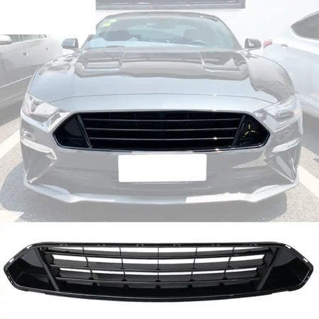 2018-2022 Ford Mustang Front Upper Grid Grille Guard Bumper Grill ABS Matte Black