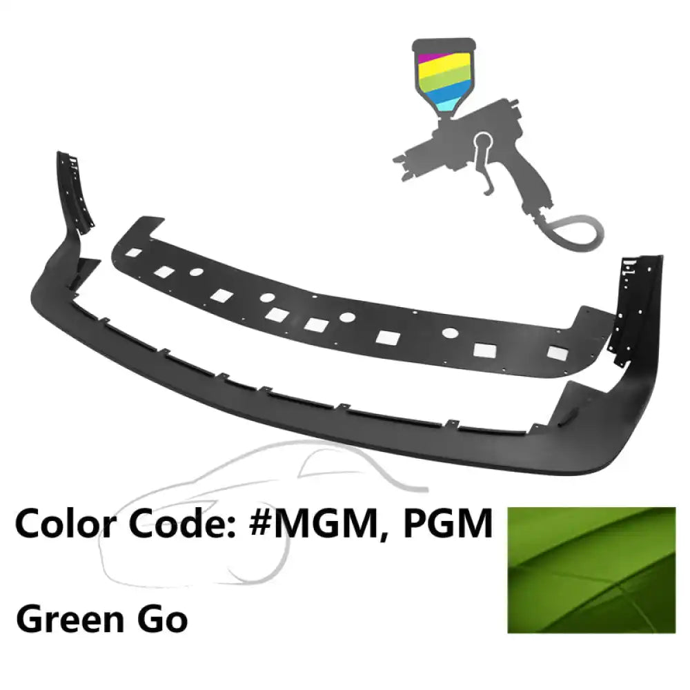 2018-2023 Dodge Challenger Demon Painted Front Bumper Lip PP Painted #200619, AY110MGM, MGM, PGM Green Go