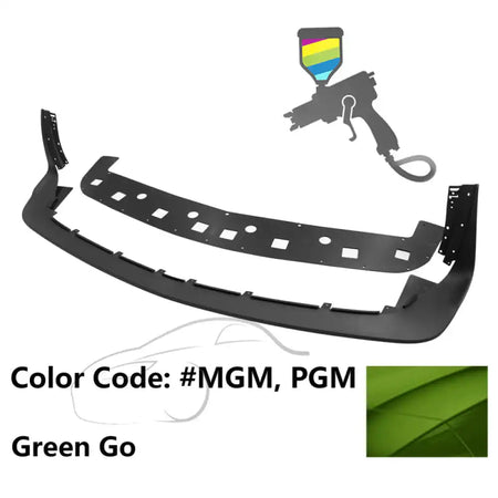 2018-2023 Dodge Challenger Demon Painted Front Bumper Lip PP Painted #200619, AY110MGM, MGM, PGM Green Go