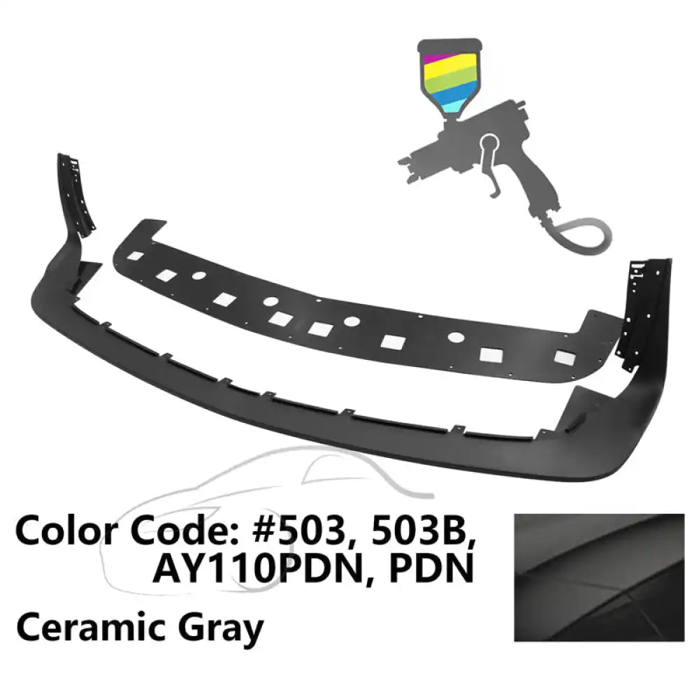 2018-2023 Dodge Challenger Demon Painted Front Bumper Lip PP Painted #503, 503B, AY110PDN, PDN Ceramic Gray