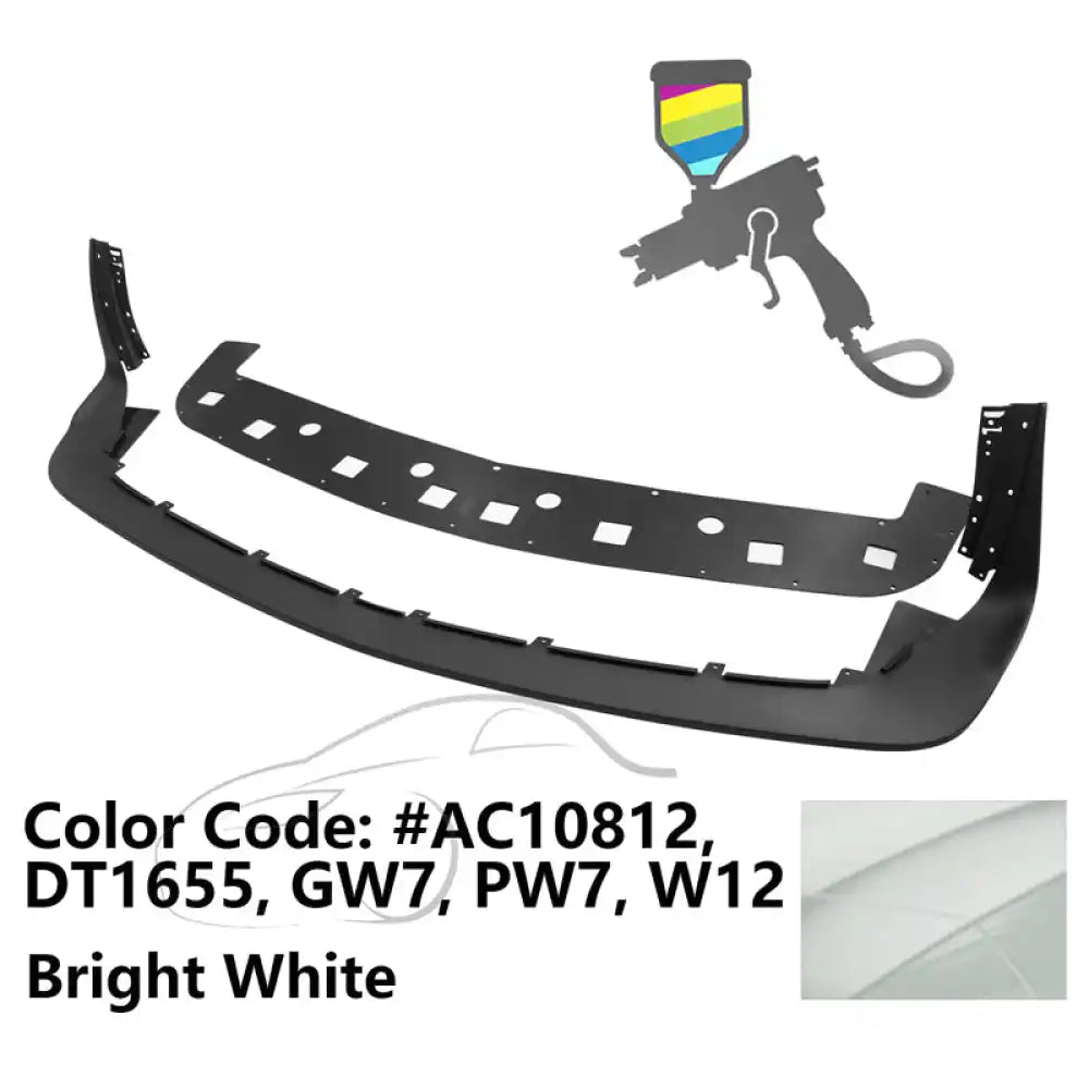 2018-2023 Dodge Challenger Demon Painted Front Bumper Lip PP Painted #AC10812, GW7, PW7, W12 Bright White