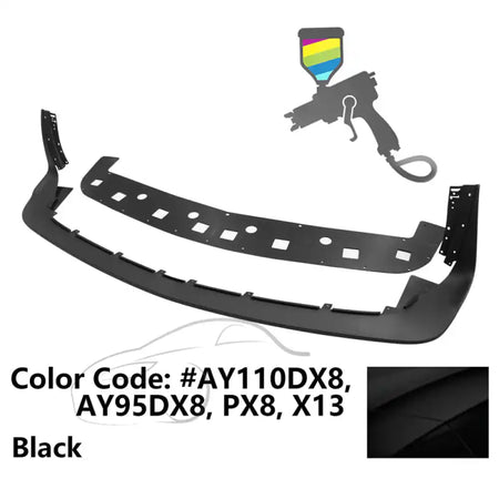 2018-2023 Dodge Challenger Demon Painted Front Bumper Lip PP Painted #AY110DX8, AY95DX8, DX8, PX8, X13 Black