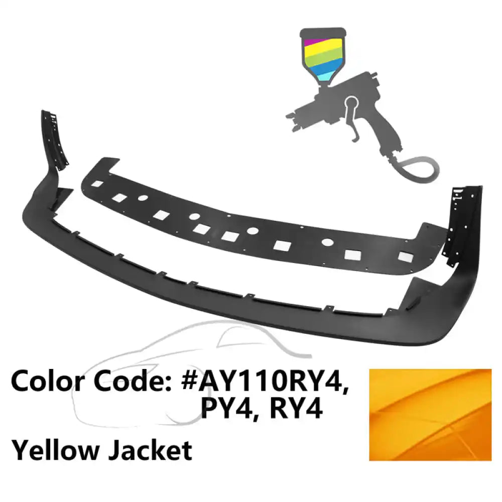 2018-2023 Dodge Challenger Demon Painted Front Bumper Lip PP Painted #AY110RY4, PY4, RY4 Yellow Jacket