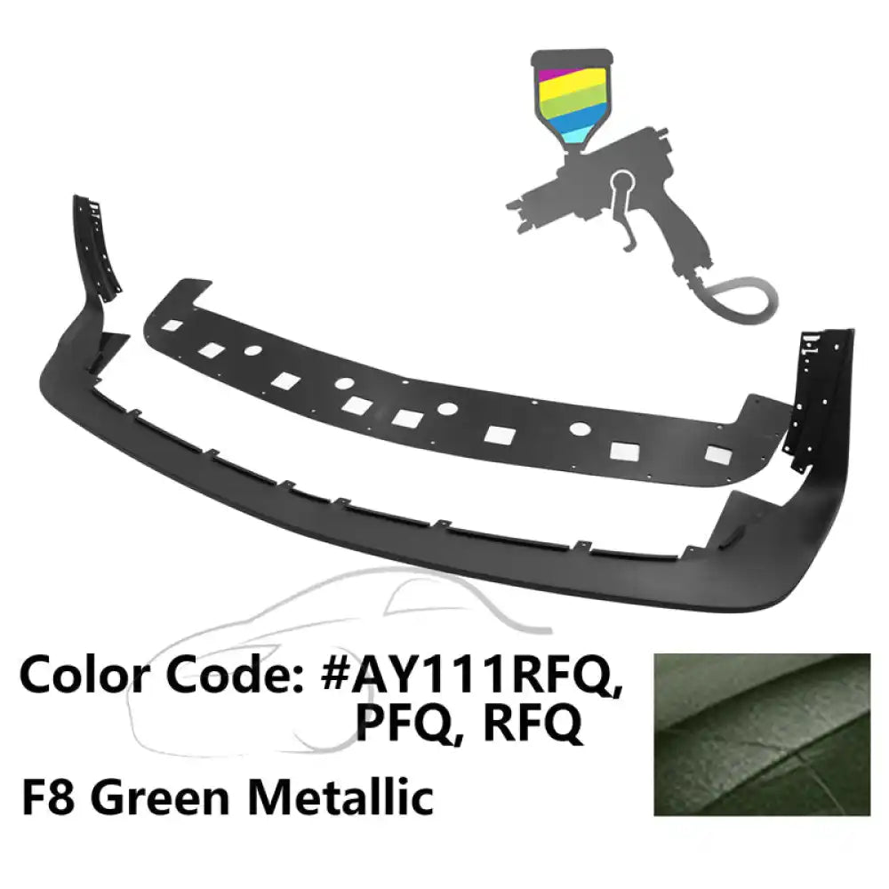 2018-2023 Dodge Challenger Demon Painted Front Bumper Lip PP Painted #AY111RFQ, PFQ, RFQ F8 Green Metallic