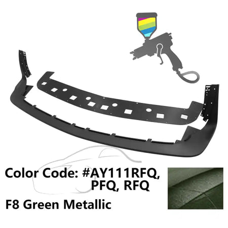 2018-2023 Dodge Challenger Demon Painted Front Bumper Lip PP Painted #AY111RFQ, PFQ, RFQ F8 Green Metallic