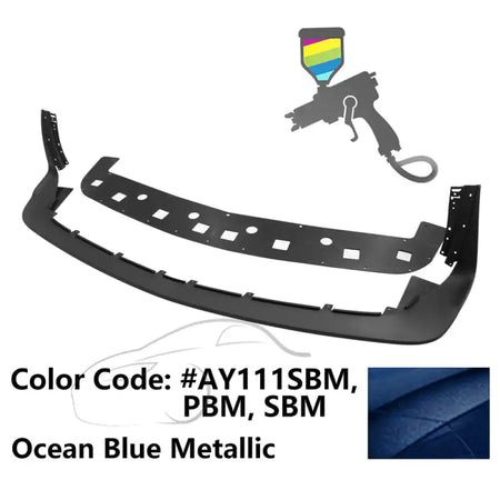 2018-2023 Dodge Challenger Demon Painted Front Bumper Lip PP Painted #AY111SBM, PBM, SBM Ocean Blue Metallic