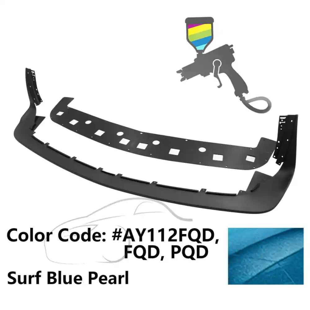 2018-2023 Dodge Challenger Demon Painted Front Bumper Lip PP Painted #AY112FQD, FQD, PQD Surf Blue Pearl