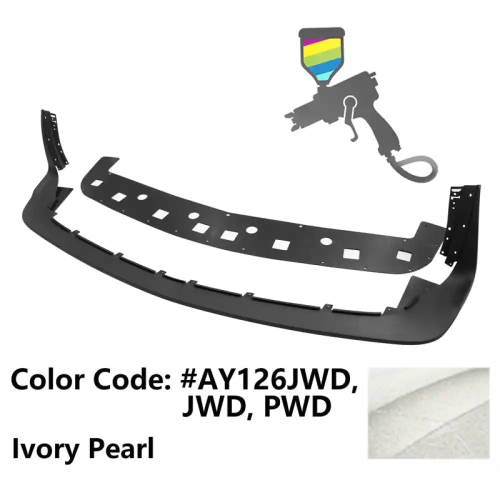 2018-2023 Dodge Challenger Demon Painted Front Bumper Lip PP Painted #AY126JWD, JWD, PWD Ivory Pearl