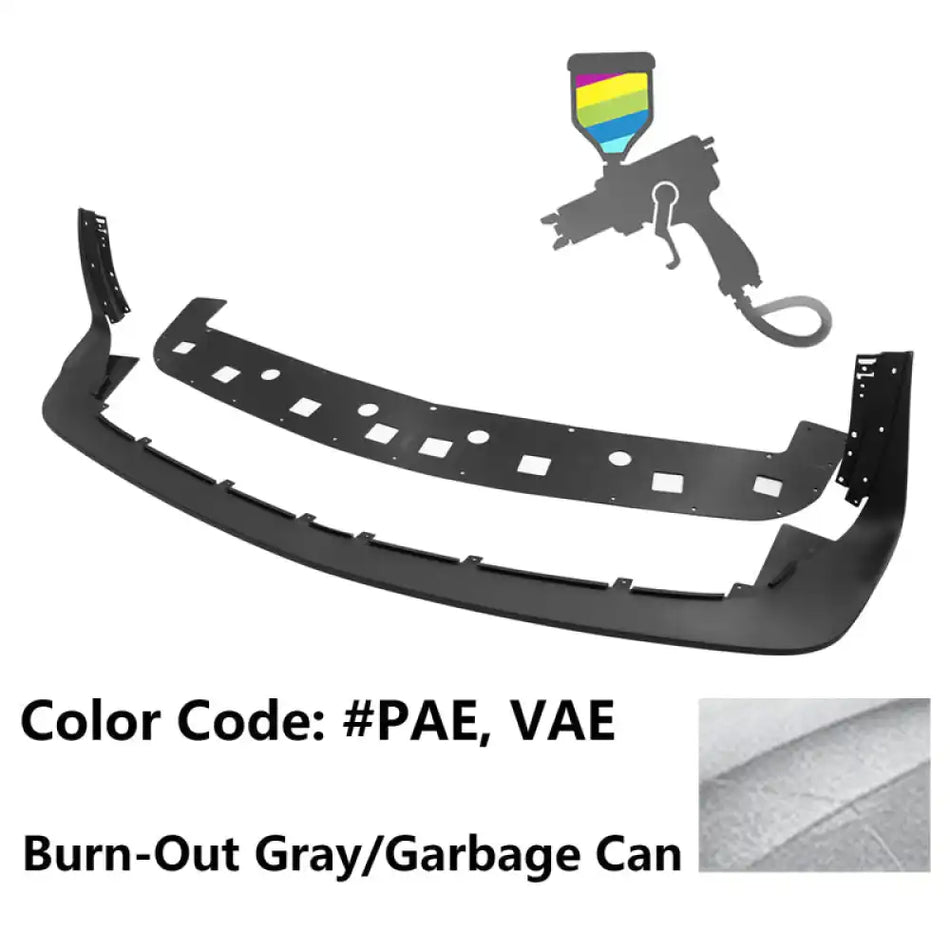 2018-2023 Dodge Challenger Demon Painted Front Bumper Lip PP Painted #PAE, VAE Burn-Out Gray/Garbage Can