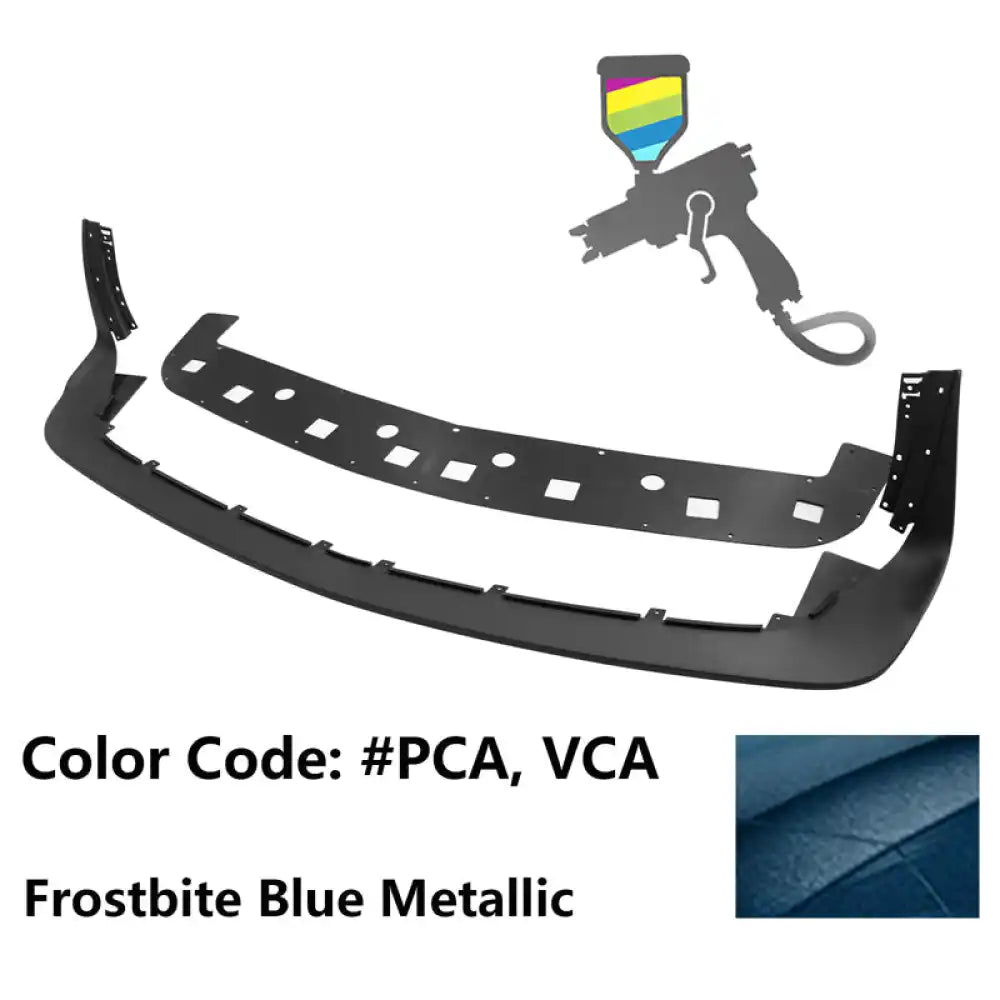 2018-2023 Dodge Challenger Demon Painted Front Bumper Lip PP Painted #PCA, VCA Frostbite Blue Metallic