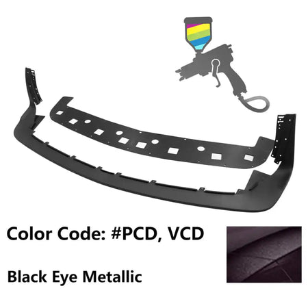 2018-2023 Dodge Challenger Demon Painted Front Bumper Lip PP Painted #PCD, VCD Black Eye Metallic