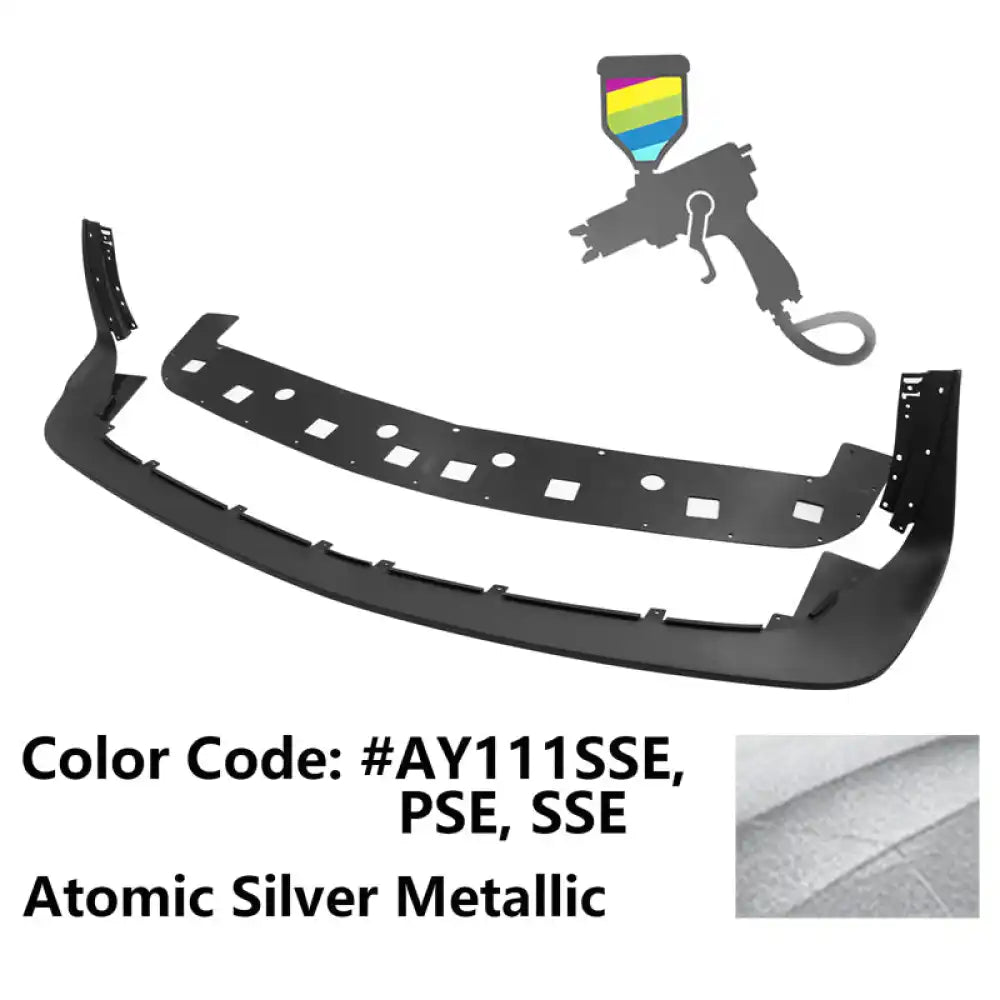 2018-2023 Dodge Challenger Demon Painted Front Bumper Lip PP Painted #PSE, SSE Atomic Silver Metallic