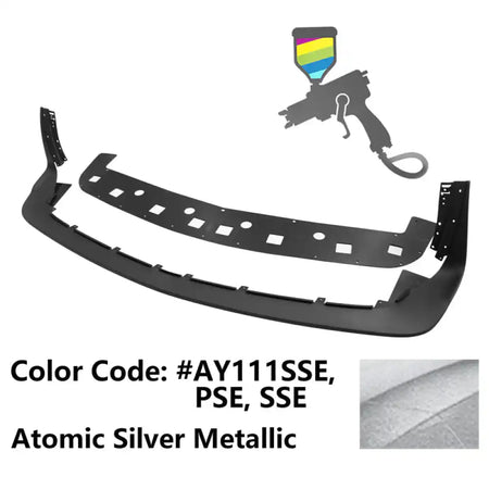 2018-2023 Dodge Challenger Demon Painted Front Bumper Lip PP Painted #PSE, SSE Atomic Silver Metallic