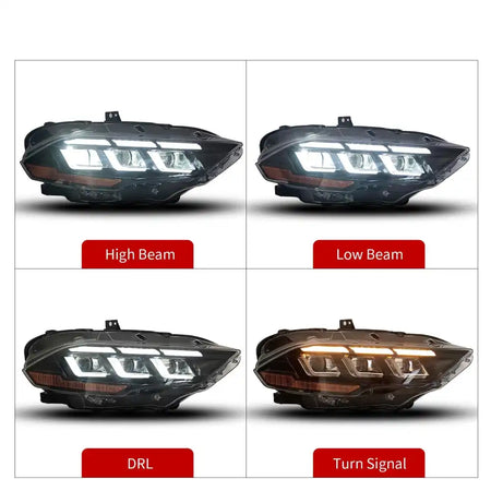 2018-2023 Ford Mustang Dark Horse Bumper Cover Switchback Headlight PP