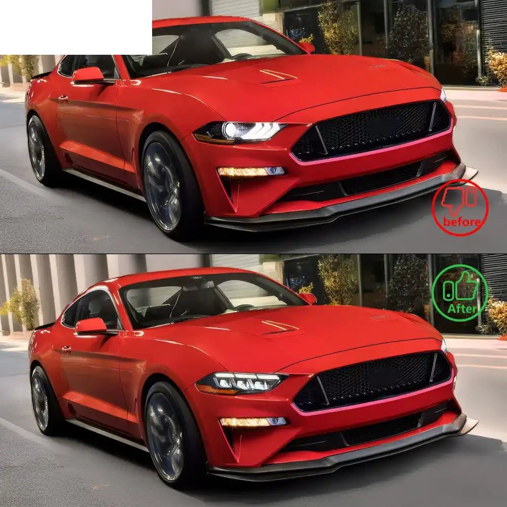 2018-2023 Ford Mustang Dark Horse Bumper Cover Switchback Headlight PP