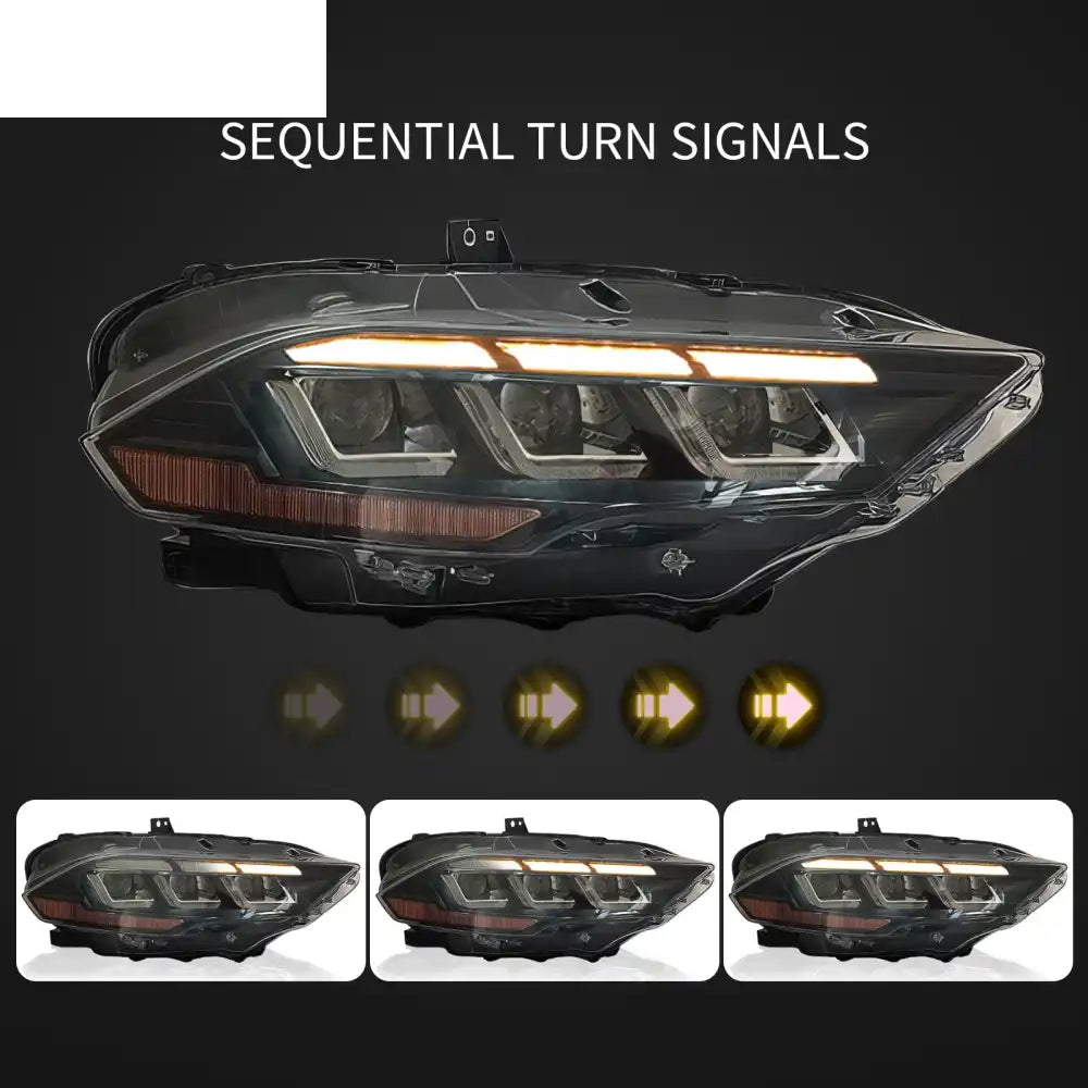 2018-2023 Ford Mustang Dark Horse Bumper Cover Switchback Headlight PP